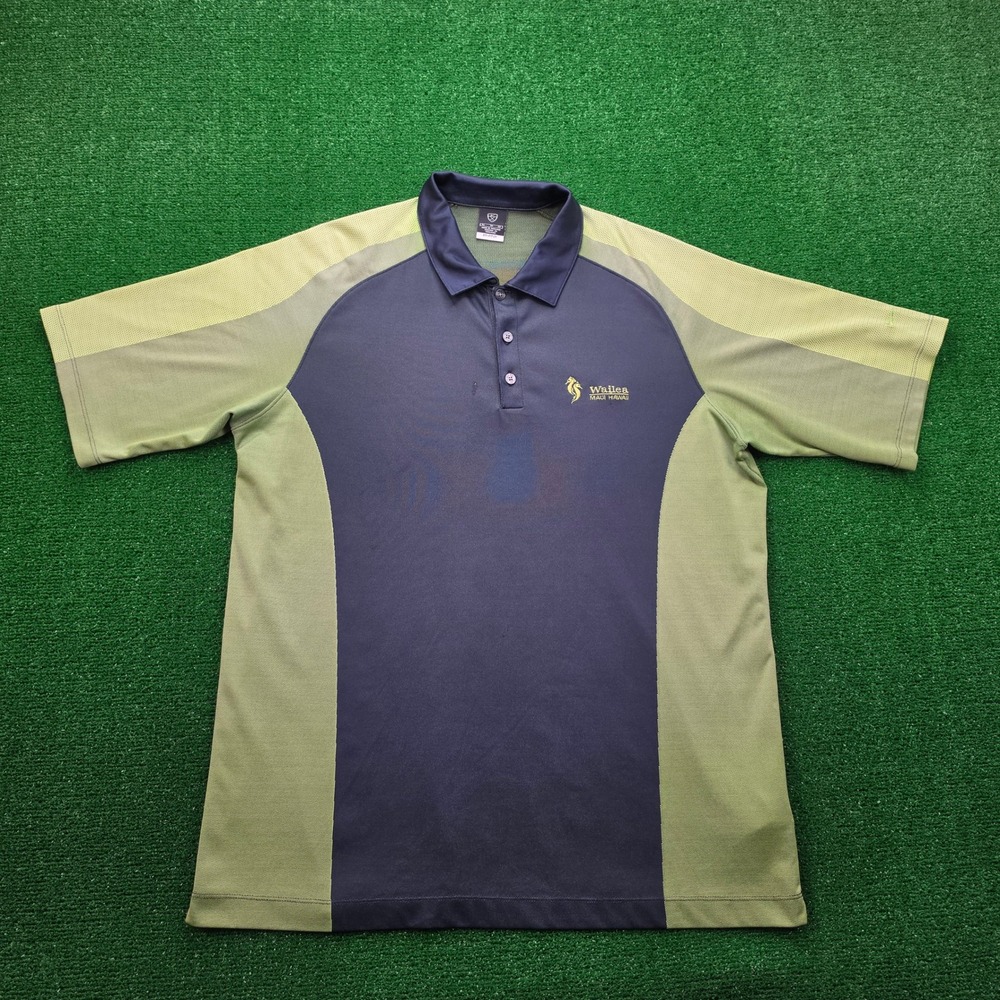 Nike Golf Polo Shirt Mens XL Y2K Wailea Maui Hawaii Golf Club Seahorse Logo‎